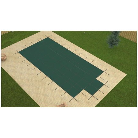 GLI POOL PRODUCTS 15 x 30 ft. Green Mesh Safety Cover 201530RESAPGRN